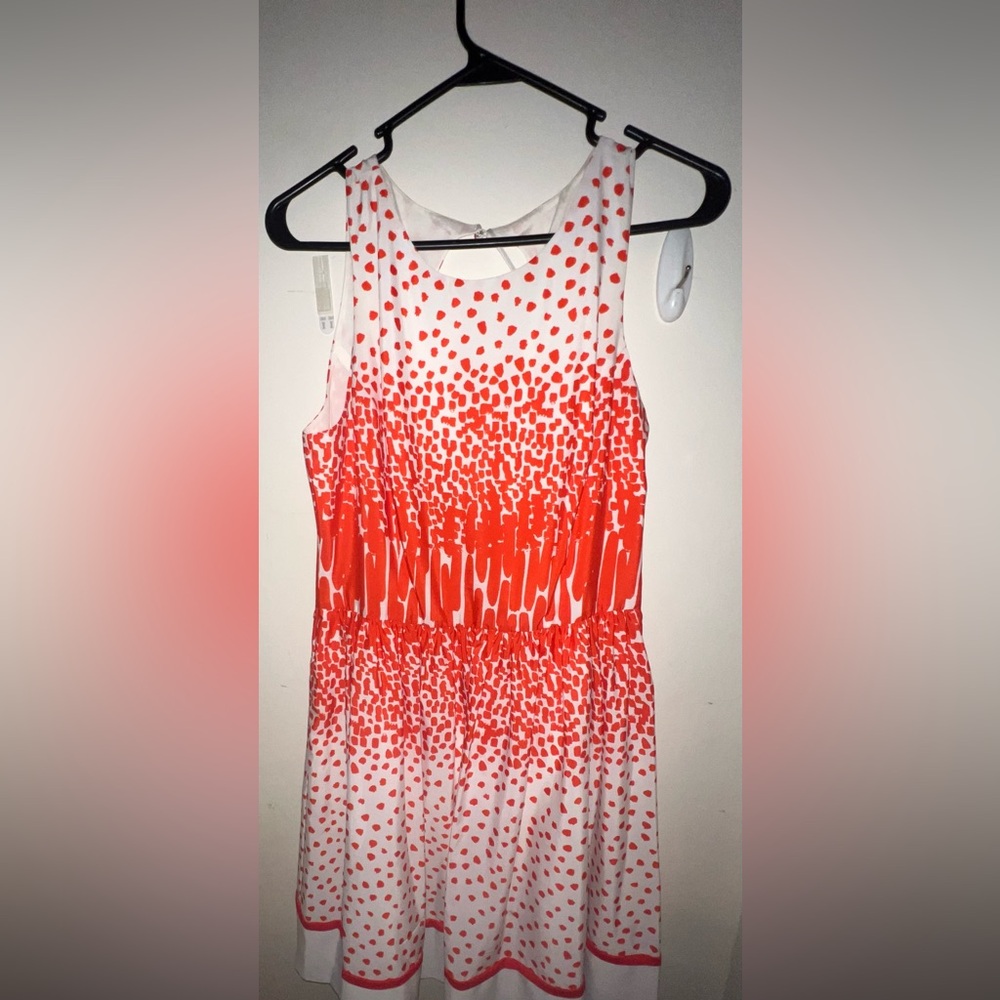 Orange speckled dress